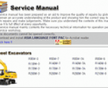 repair manual Hyundai Construction Equipment - Wheel Excavators Service Manuals