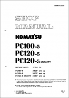 repair manual Komatsu Hydraulic Excavator PC100-5, PC120-5