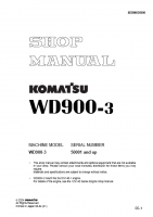 repair manual Komatsu Wheel Dozer WD900-3