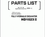 spare parts catalog KATO HD1023-III