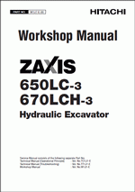 spare parts catalog repair manual Hitachi Service Manual ZX650LC-3, ZX670LCH-3 (ZAXIS)
