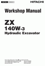 spare parts catalog repair manual Hitachi Service Manual ZX140W-3 (ZAXIS)