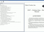 repair manual Mack Class 8 and Medium Duty: - 6