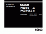 repair manual Komatsu Hydraulic Excavator PC270-8, PC270LC-8 - 1