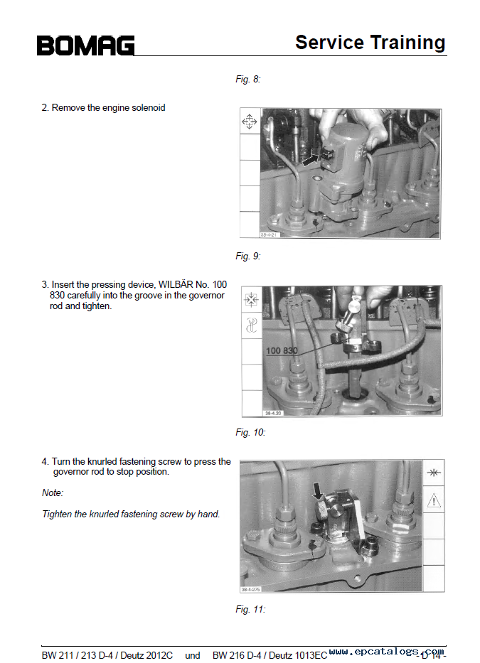 Bomag Bw 211 213 216 D 4 Drum Rollers Service Training Pdf