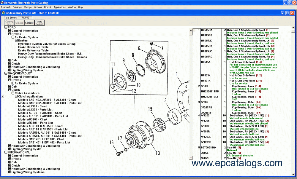Kenworth Electronic Parts Catalog 06/2004