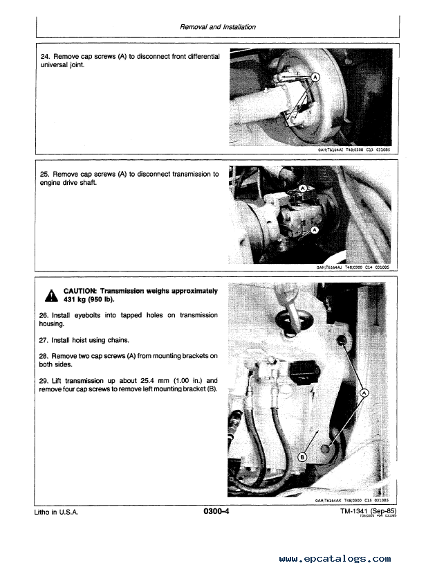 John Deere 444d 544d 644d Loader Repair Tm1341 Pdf