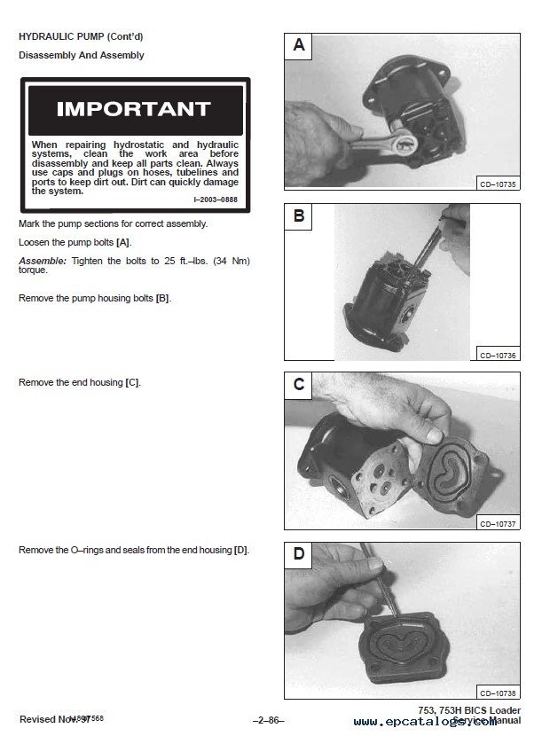Bobcat 753 HF Option Skid Steer Loader Service Manual PDF