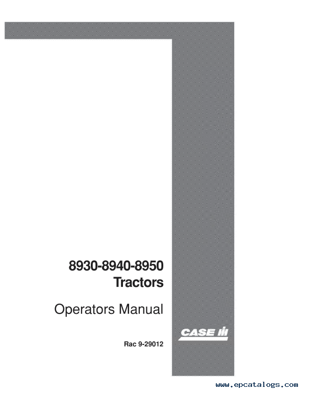 Case IH PRO Service Manual Repair Book | For 8910 8920 8930 8940 8950 & 7210-7250 Tractors