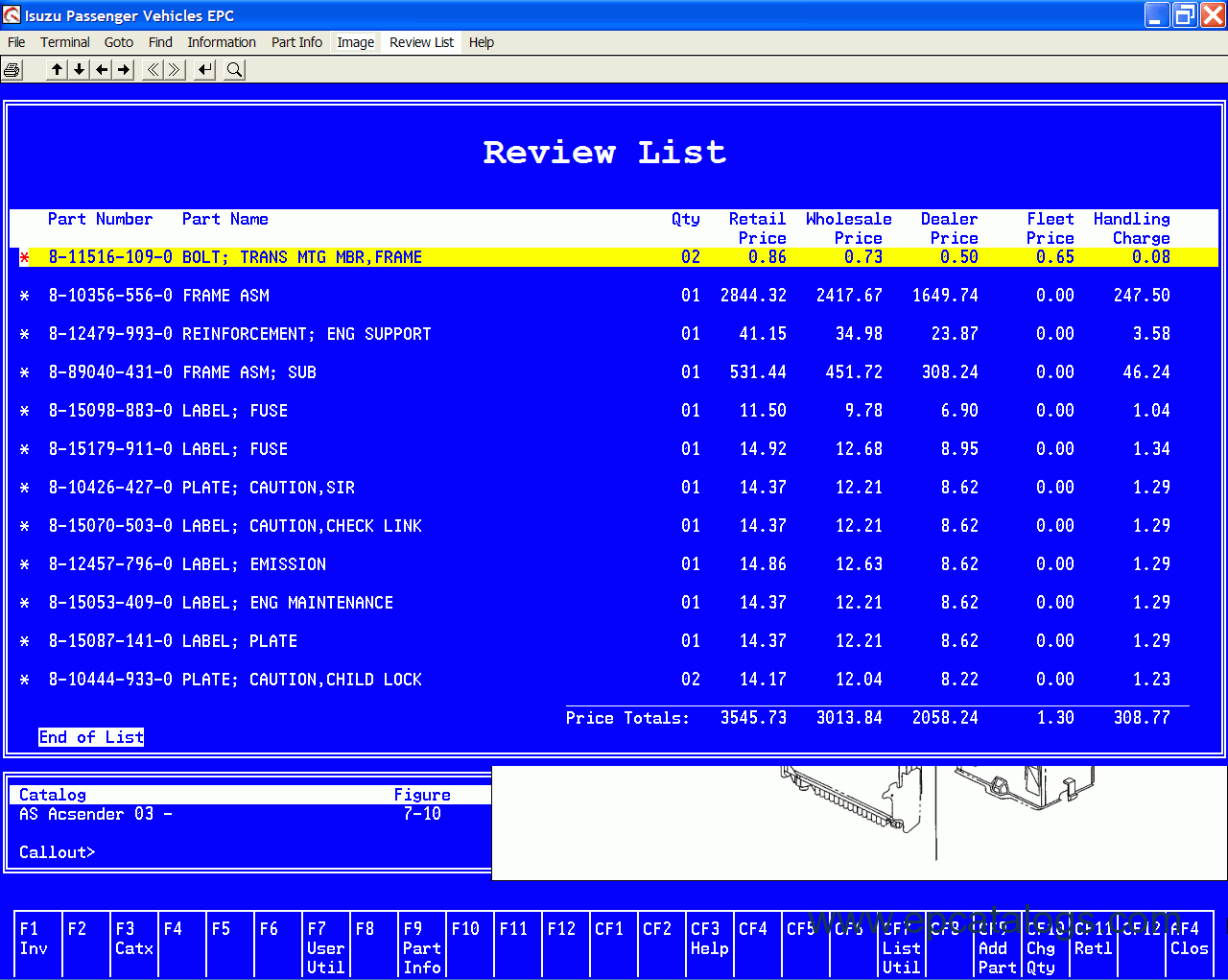 isuzu parts catalog