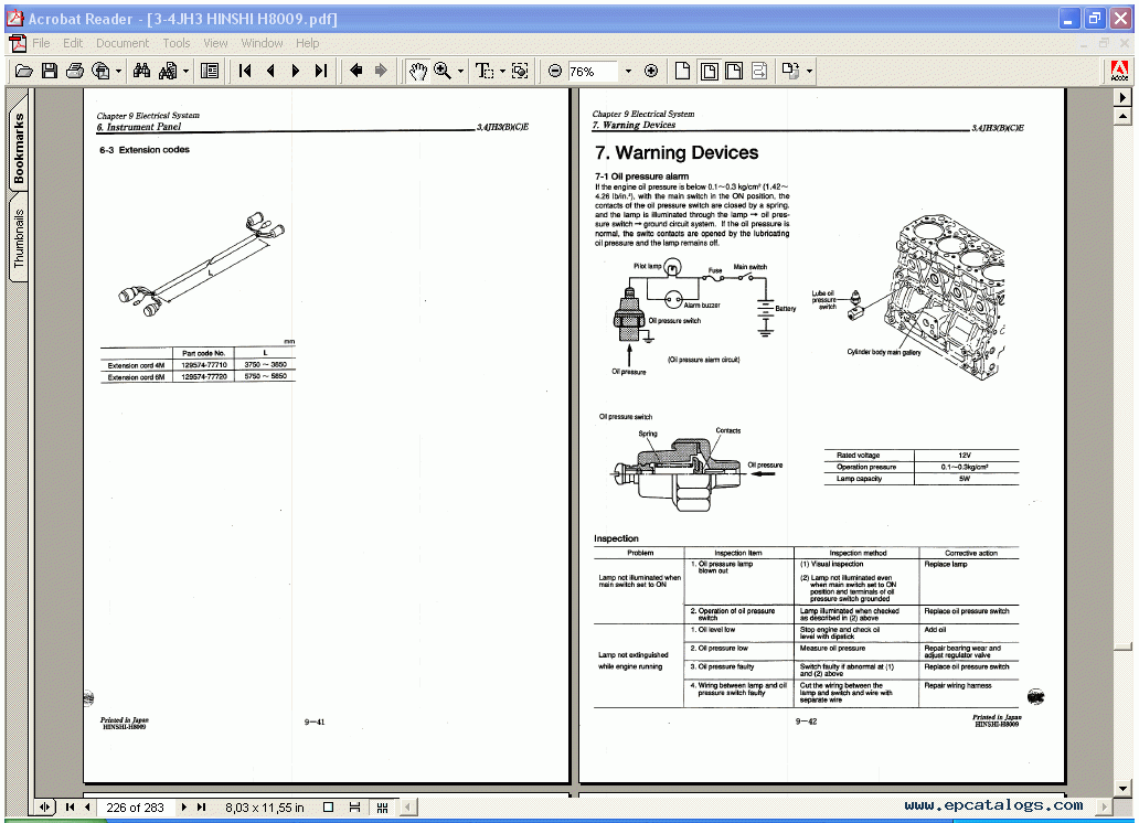 Yanmar Marine Diesel Engine 3JH3(B)(C)E, 4JH3(B)(C)E, repair manual