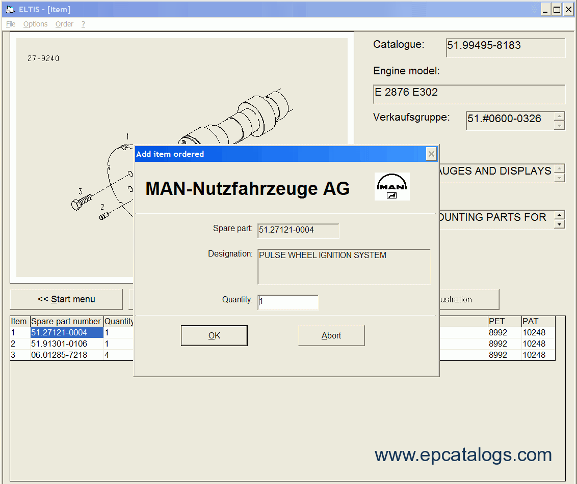 Man Eltis Spare Parts Catalog
