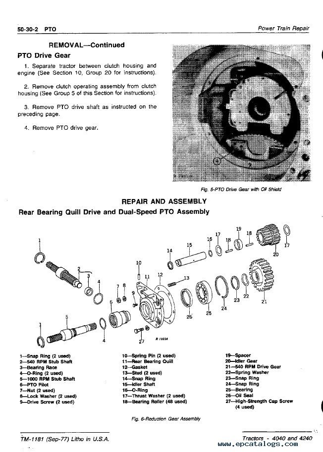 John Deere 4040 & 4240 Tractors TM1181 PDF Manual