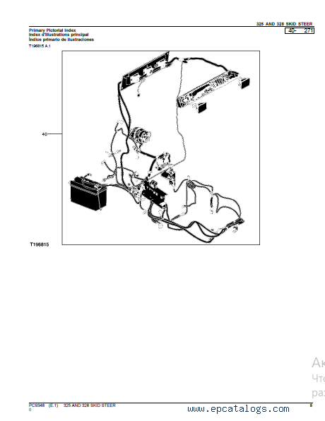 John Deere 325, 328 Skid Steer Parts Catalog