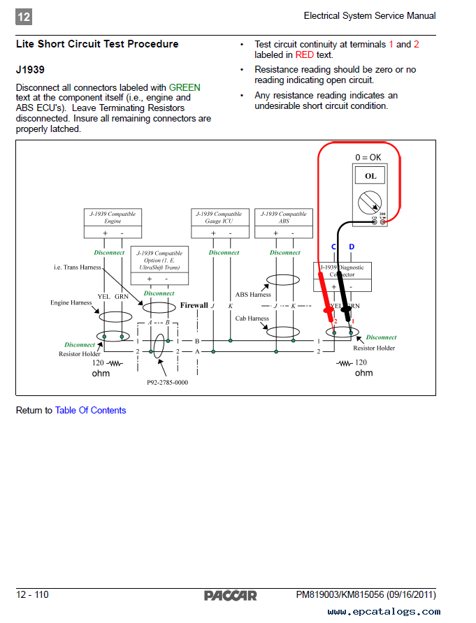 Paccar Multiplexed Electrical System Factory Set Of Service Manuals Paccar Multiplexed Electrical System Factory Set Of Service Manuals