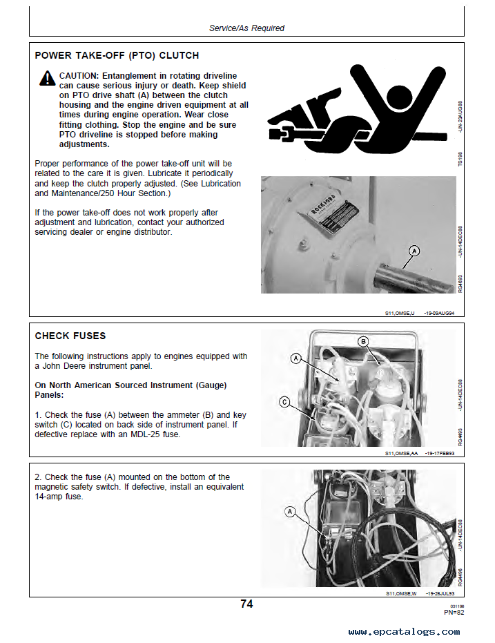 John Deere 4039, 4045 OEM Engines Parts Catalog PDF