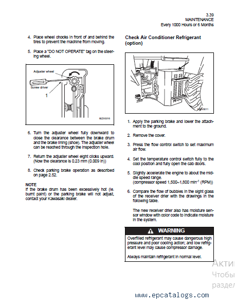 Kawasaki 60ZV-2 Operation and Maintenance Manual