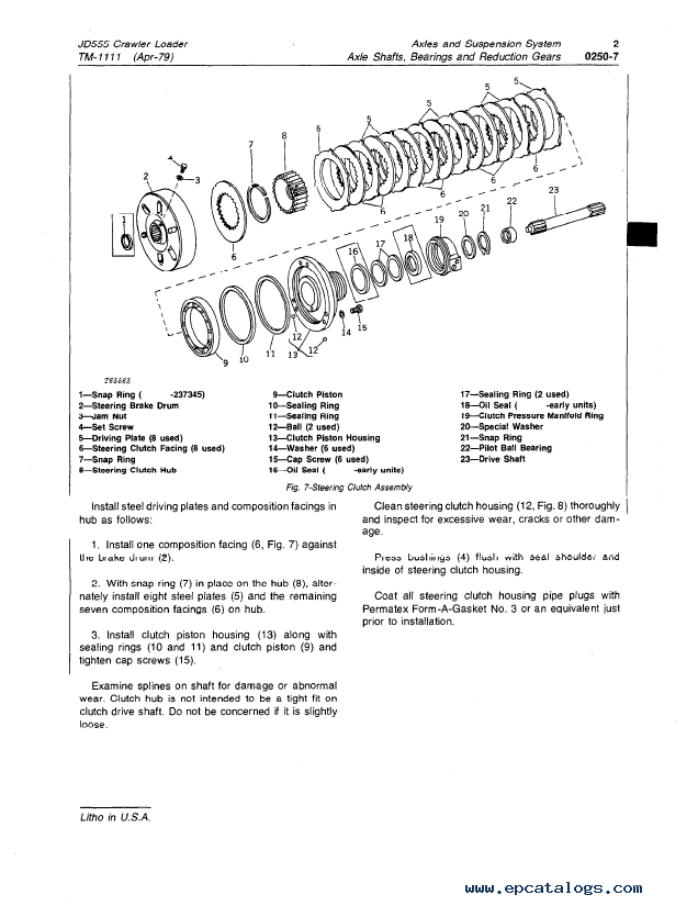 John Deere JD555 Crawler Loader TM1111 Technical Manual