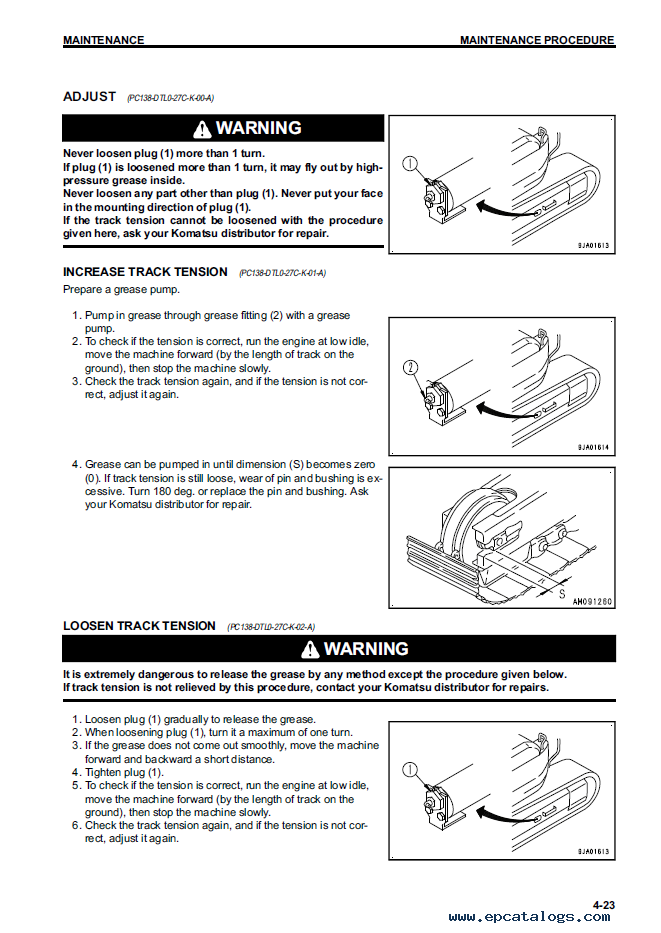 Komatsu Hydraulic Excavator PC138USLC-10 Manual PDF