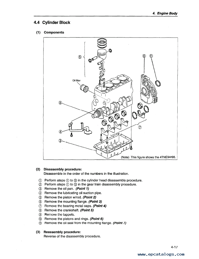 Cylinder Head for Komatsu 4D98 4D98E 4D98E-3 Engine