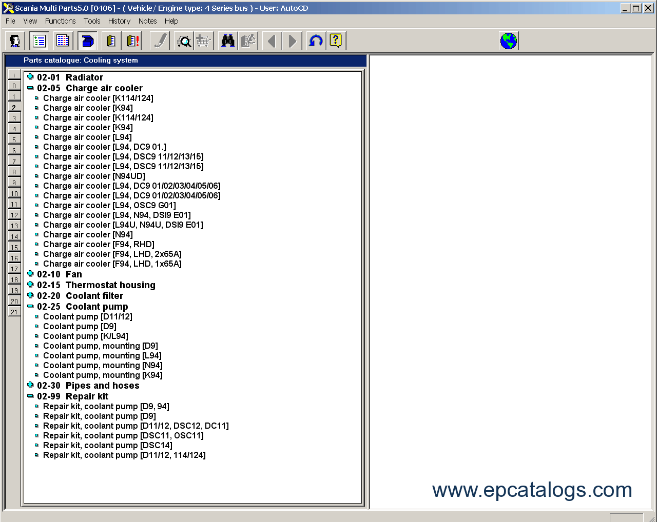 Scania MULTI 2012 spare parts catalog