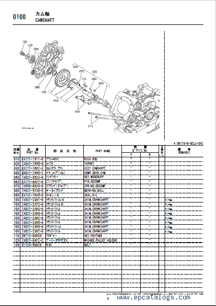 Kubota Engine GR170-E-GCLS-CH2 Illustrated Parts List