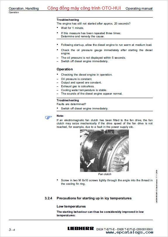 diesel engine manual start