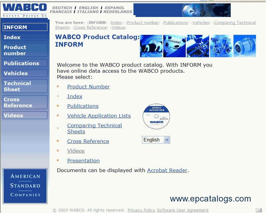 WABCO spare parts catalogue
