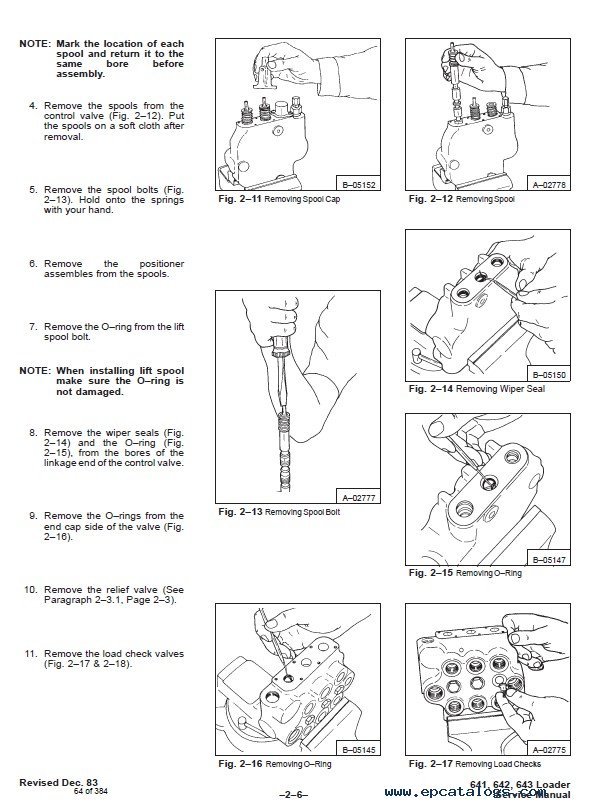 Bobcat 641, 642, 643 Skid Steer Loaders Service Manual PDF