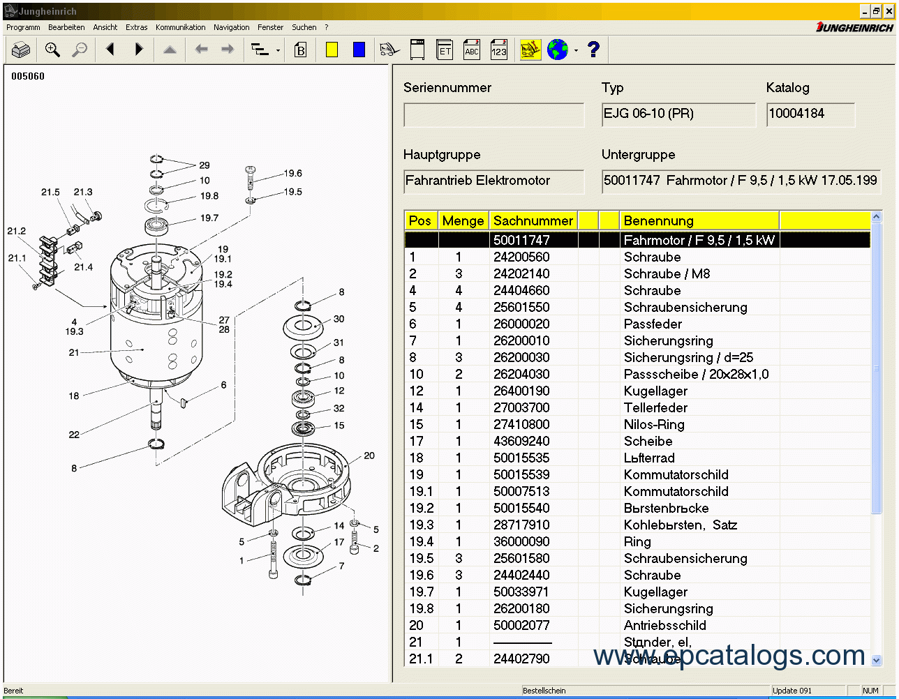 Jungheinrich ET v4.25 Spare Parts Catalog Download