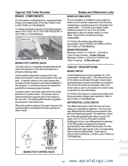 Tigercat 720E FELLER BUNCHER Operations, Service Manual