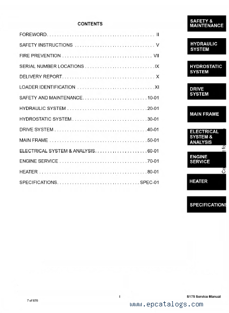 Bobcat S175 Skid Steer Loader Service Manual PDF, repair ... bobcat skid steer hydraulic system diagrams 