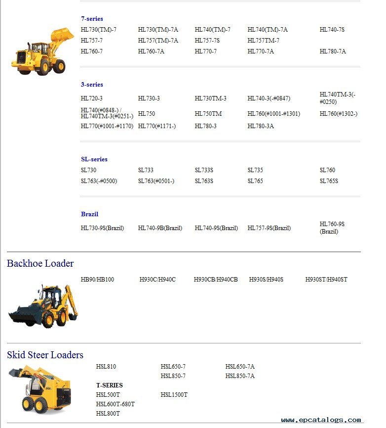 Hyundai Heavy Equipment Service Manuals 2017 Full Set Offline