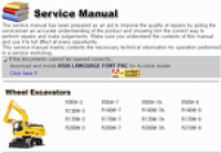 repair manual Hyundai Construction Equipment - Wheel Excavators Service Manuals