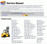 repair manual Hyundai Construction Equipment - Forklifts service manuals