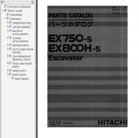 repair manual Hitachi EX750-5 EX800H-5 Excavator Parts Catalog & Technical + Workshop Manuals & Circuits PDF