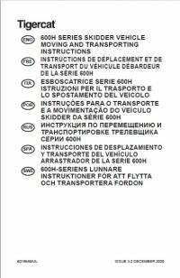 repair manual Tigercat 600H Series Skidder Vehicle Moving and Transporting Instructions PDF