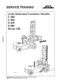 repair manual Linde Dedicated Container Handler C 360/400, H 420/460 Service Training Manual PDF