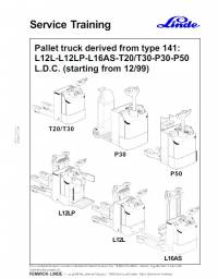 repair manual Linde Pallet Truck L12L-L12LP-L16AS-T20/T30-P30-P50 L.D.C. Service Training Manual PDF