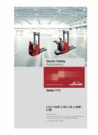 repair manual Linde Pallet Stackers L14, L14AP, L14i, L16, L16AP, L16i Service Training Manual PDF