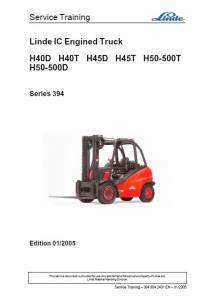 repair manual Linde IC Engined Truck H40D, H40T, H45T, H50-500T, H50-500D Service Training Manual PDF