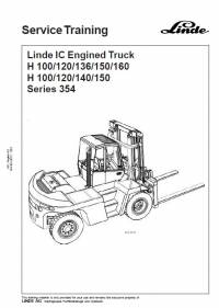repair manual Linde IC-Engined Fork Truck H 100/120/136/140/150/160 Service Training Manual PDF