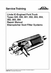 repair manual Linde IC-Engined Fork Truck 320, 350, 351, 352, 353, 354, 392, 393, 394 Service Training Manual PDF