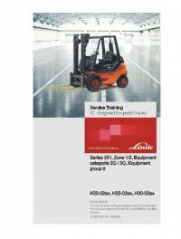 repair manual Linde IC Engined Ex-Proof Truck Series 351, Zone 1/2 Service Training Manual PDF