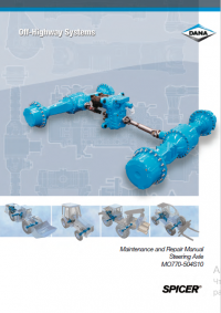 repair manual Dana Off-Highway Systems Steering Axle SPICER Maintenance and Repair Manual PDF