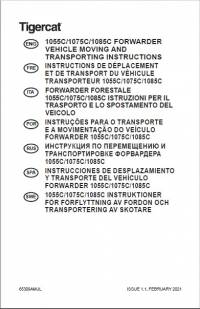 repair manual Tigercat 1055C, 1075C, 1085C Series Forwarders Vehicle Moving and Transporting Instructions PDF