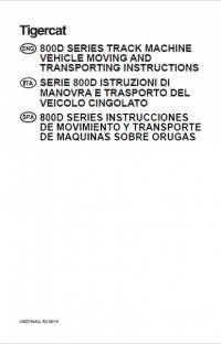 repair manual Tigercat Track Machine 800D Series Vehicle Moving & Transporting Instructions PDF