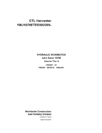 Diagnostic Software John Deere CTL Harvester 1070E Interim Tier 4 F685591 2015 Hydraulic Schematic PDF
