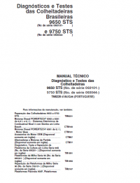 repair manual John Deere Diagnosis and Testing of combines 9650 STS, 9750 STS Technical Manual PDF