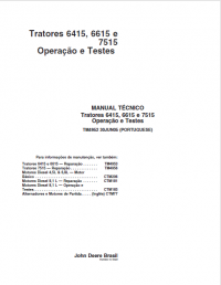 repair manual John Deere Tractors 6415, 6615 and 7515 Operation and Tests Technical Manual PDF